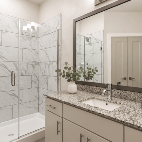 Spacious bathrooms with everything you need